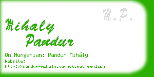 mihaly pandur business card